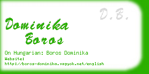 dominika boros business card